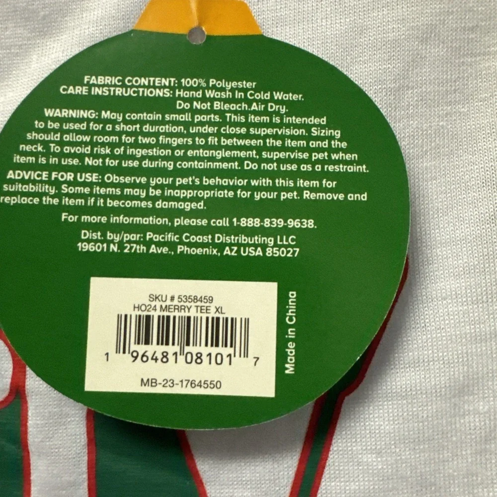 New Merry&Bright Christmas Merry and Bright Dog T-Shirt Size‎ XL